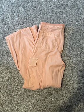 Light Peach Cargo Pocket Pants